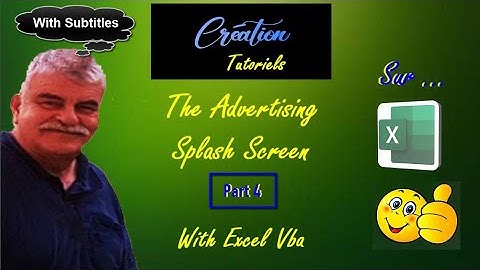 - Excel Vba Tutorial - The Advertising Splash Screen - Part 4 (With Subtitles)