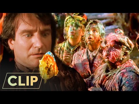 Hook (1991) | Insults & Imaginary Food Fight | Dustin Hoffman, Robin Williams, Julia Roberts