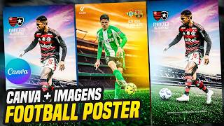 Flyer de Futebol Profissional: Canva Grátis (Football Design Tutorial)