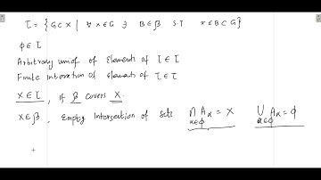 I Sem PG BASIC TOPOLOGY Class 16 Empty intersection and condition for a set to be base without cover