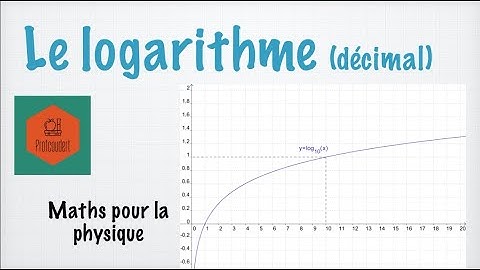 Le logarithme décimal en physique chimie