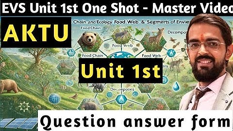 Environment and Ecology | Unit 1 | One Shot (Master Video) #aktu #environment #ecology #oneshot