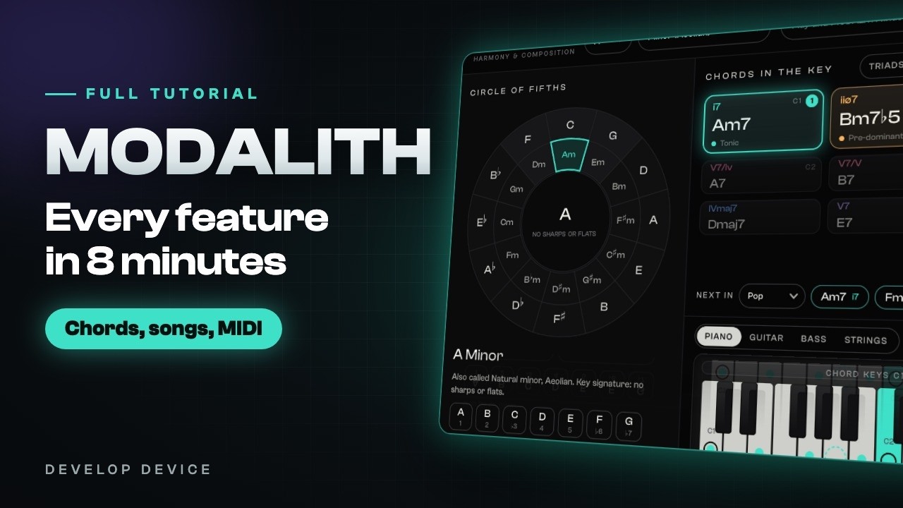 MODALITH tutorial video: every feature in under 8 minutes