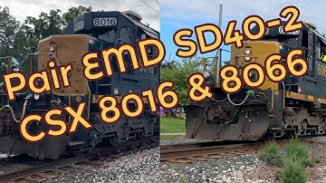 CSX 8016 & 8066 In and Out South Lyon Michigan 10 Mile