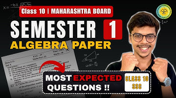 Class 10 | Algebra maths 1 | First Semester Exam Question Paper | Maharashtra Board | Crystal Concep