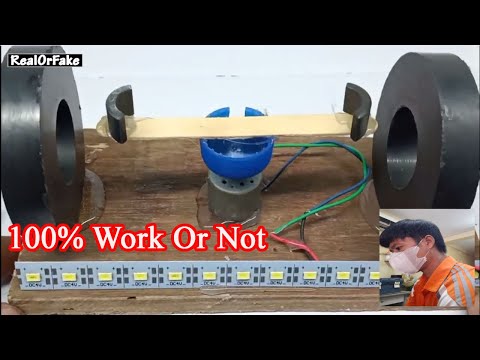 Real or Fake? #Free energy magnet generator homemade / free energy dc motor / free energy light