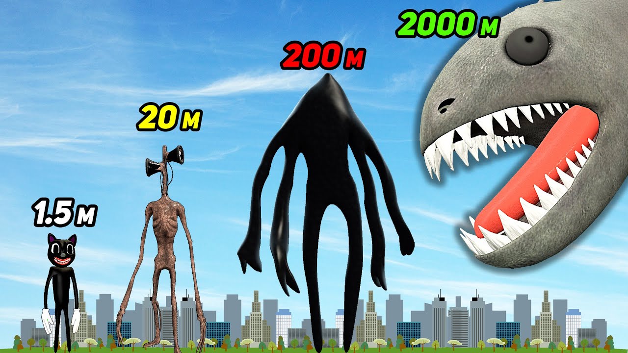 🐹 SIZE COMPARISON OF ALL TREVOR HENDERSON CREATURES. Garry's Mod ...