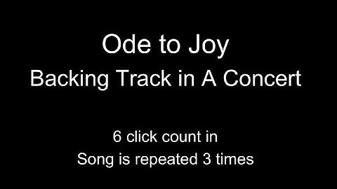 Ode to Joy Backing Track in A Concert