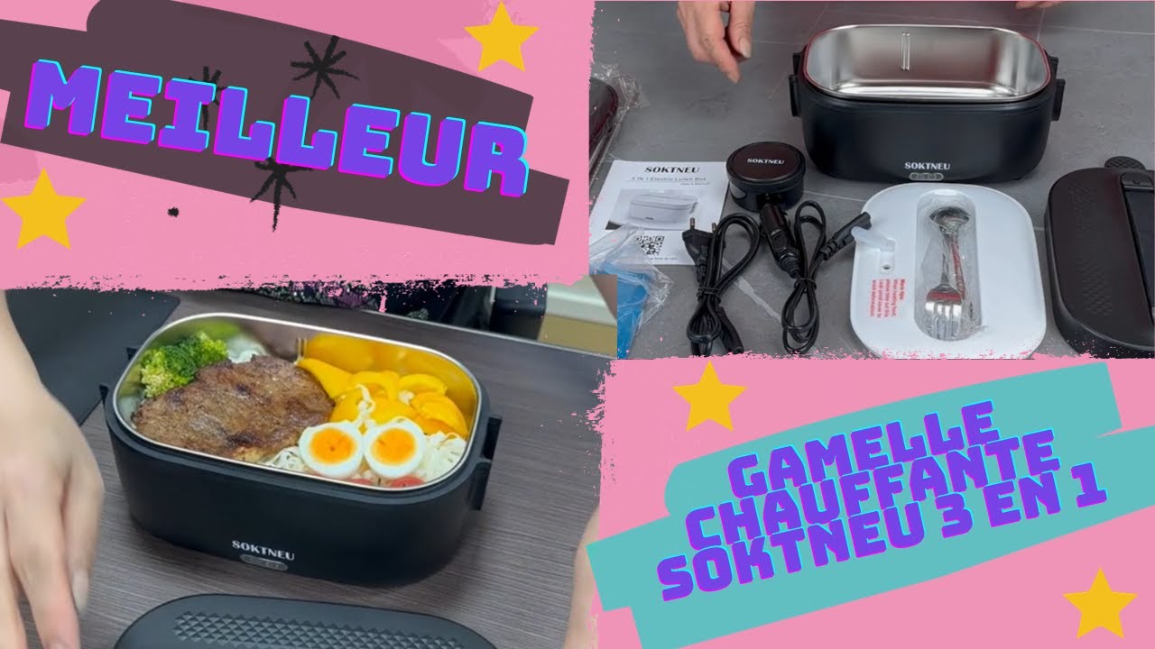 MEILLEURE GAMELLE CHAUFFANTE !! ✨SOKTNEU Gamelle Chauffante 80W 3 en 1 