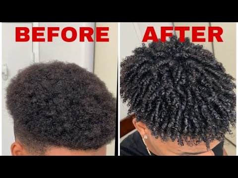 how-to-get-curly-hair-for-black-men-|-finger-coils-|-pomegranate-&-honey-twisting-soufflé