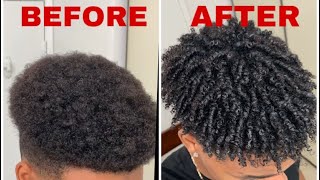 How to get curly hair for black men | Finger coils | Pomegranate & Honey Twisting Soufflé