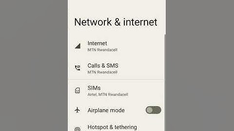 Uko wakoresha connection ya MTN muri telephone ya Airtel imagine