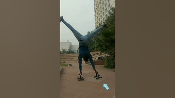 world best straddle handstand balance in parallellests bar . #calisthenics #music #shorts #lovly #ar