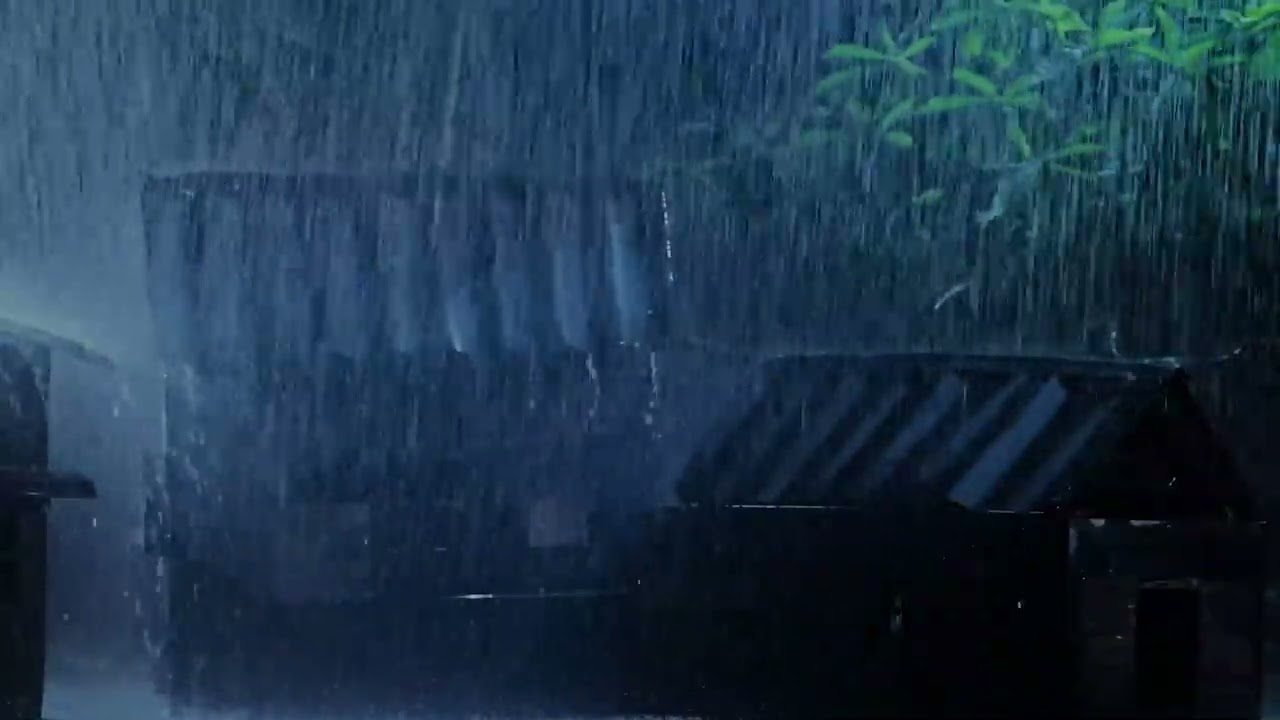 Home, Warm Light, and Rain on the Roof | Peaceful Evening Ambience