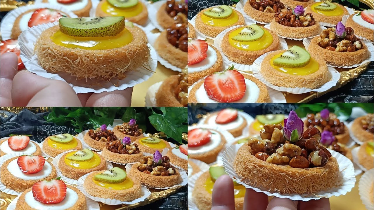 فقط ب250غرام من الكنافة📣 بلاطو مشكل ب3 الحشوات مختلفة أسهل كنافة ممكن تحضريها بمكونات جد بسيطة