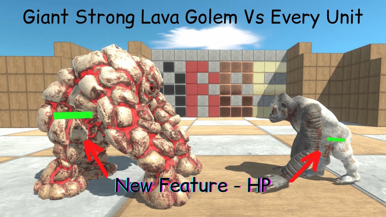 Giant Strong Lava Golem Vs Every Unit ARBS |Animal Revolt Battle Simulator