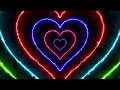 Colorful Neon Lights Love Heart Tunnel of Abstract Fast Movement Energy 4K TikTok Trend Background