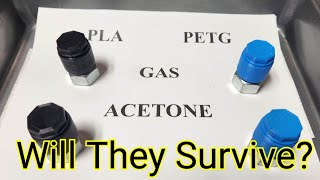 PETG 3D Printer Gasoline and Acetone Test