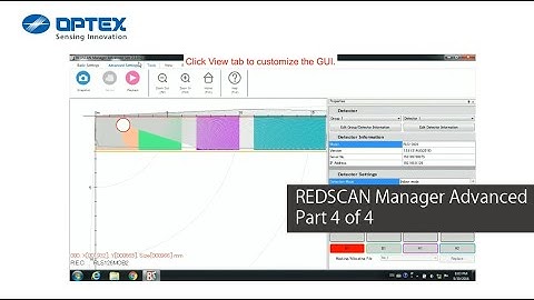 OPTEX - REDSCAN-REDSCAN manager advanced 4/4 Tools and REDSCAN manager setting