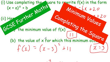 Minimum Values using Completing the Square - GCSE Further Maths - Corbettmaths