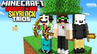 WE Survived Hardcore Minecraft Skyblock For 100 Days And here's what Happened (Trio's 100 Days)