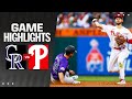 Rockies vs phillies game highlights 41724  mlb highlights