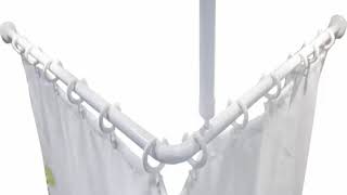 l shaped shower curtain rod