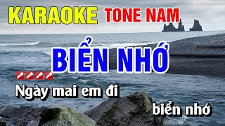 Karaoke Biển Nhớ Tone Nam Nhạc Sống Beat Hay | Nguyễn Linh