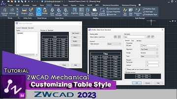 ZWCAD - Tutorial - Customizing Table Style