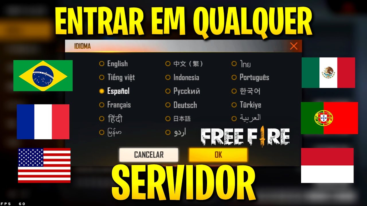 Free Fire | CONTA FF GRINGA SERVIDOR GRINGO