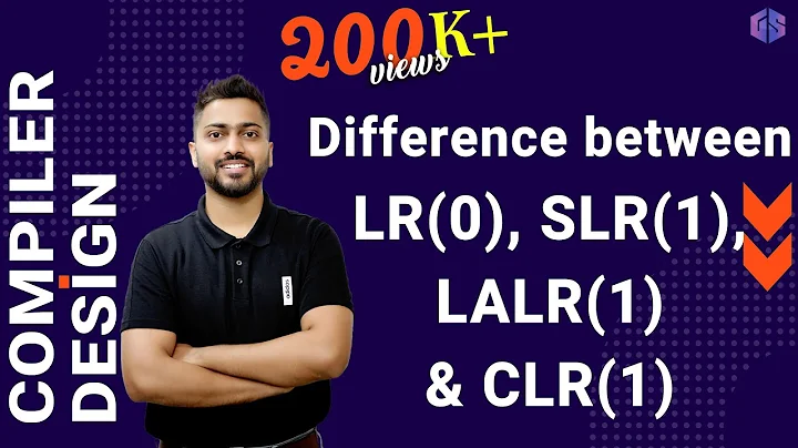 Lec-16: Difference between LR(0), SLR(1), LALR(1) & CLR(1) using Same example