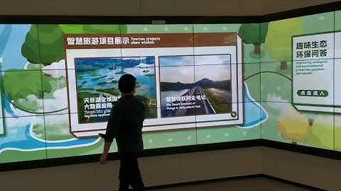 Multi LCD screen on 3walls interactive touch video wall finger touch no frame 30points laser touch