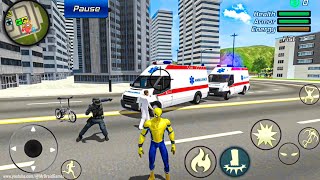 Spider Rope Hero Gangster Crime - Ambulance at Vegas City - Android Gameplay screenshot 3