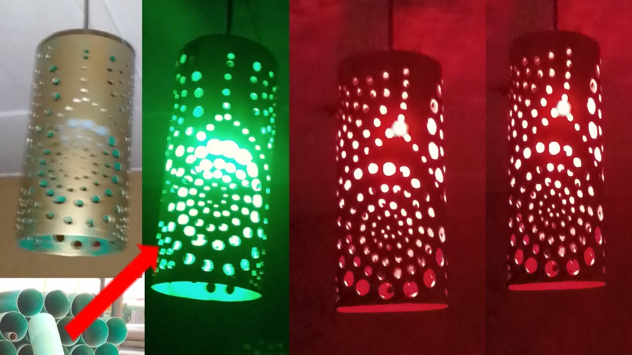 creative idea for decorative pvc lamp* diy home design* make money from ...