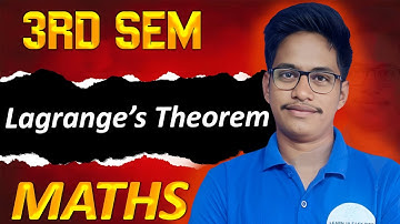 3rd Sem Maths Classes || Lagrange