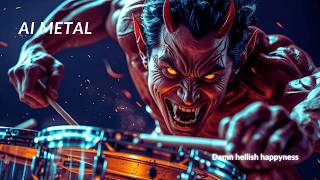 Infernal Instrumental Thrash Metal Band 👿 Damn hellish happyness | AI Metal Music