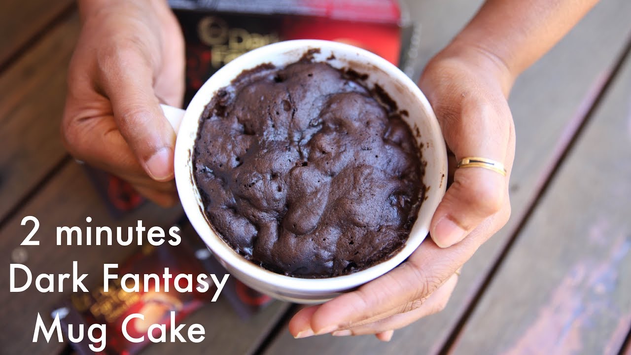 dark fantasy mug cake recipe | 2 mins mug cake recipe with dark fantasy choco fills biscuits | Hebbar | Hebbars Kitchen