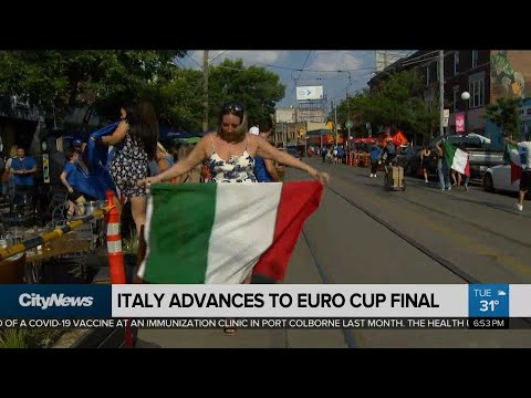Fans celebrate as Italy advances to Euro Cup final