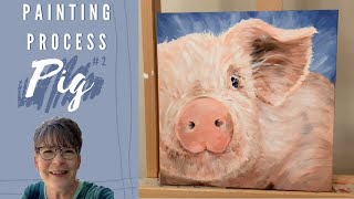 Easy How to Paint a Pig! No Drawing Skill Needed, Traceable Available