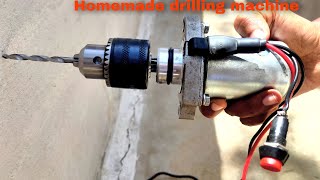 How to make drill machine at home with dc motor  ||  SK creatives