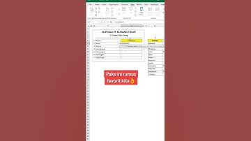 Slip gaji otomatis #exceltips #excel #exceltricks