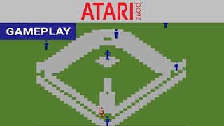Super Challenge Baseball (Atari 2600) - Gameplay Clip [HD] | RetroGameUp