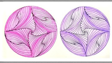 How to draw a Complex Zentangle Paradox / Zentangle Pattern for Beginners