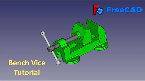 FreeCAD Tutorial : How to make a Bench Vice in Freecad #freecad #3dmodel #3ddesign #cad