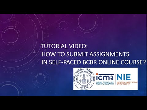 How to submit assignments in self-paced Basic Course in Biomedical Research online course?