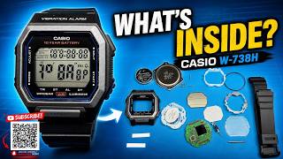 What’s Inside a Casio W-738H? Full Teardown of the 10 Year Battery Vibration Alarm Watch