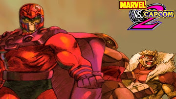 Marvel VS Capcom 2 Magneto Juggernaut and Sabretooth Playthorugh