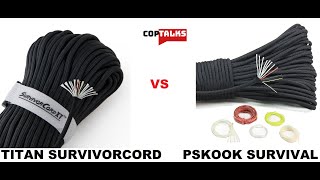 Titan Survivorcord VS PSKOOK Survival Paracord