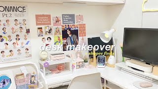 aesthetic desk makeover: korean & pinterest inspired 🍭 (functional, pastel, minimalist)