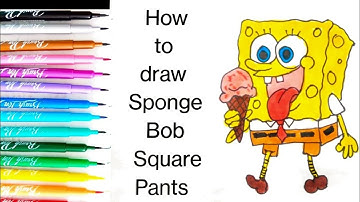 How to Draw SpongeBob SquarePants | Easy Drawing & Coloring #yt  #spongebob #spongebobsquarepants 